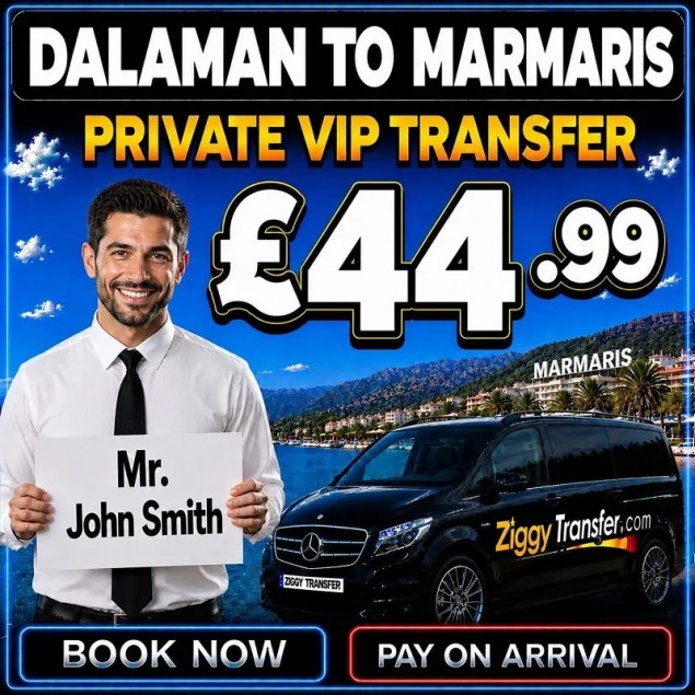 Taxi from Dalaman Airport to Marmaris Club Alize Apartments